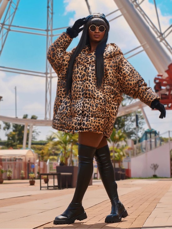 Zara Jackets & Blazers - Zara Leopard Print Oversized Puffer Jacket - Brown & Black